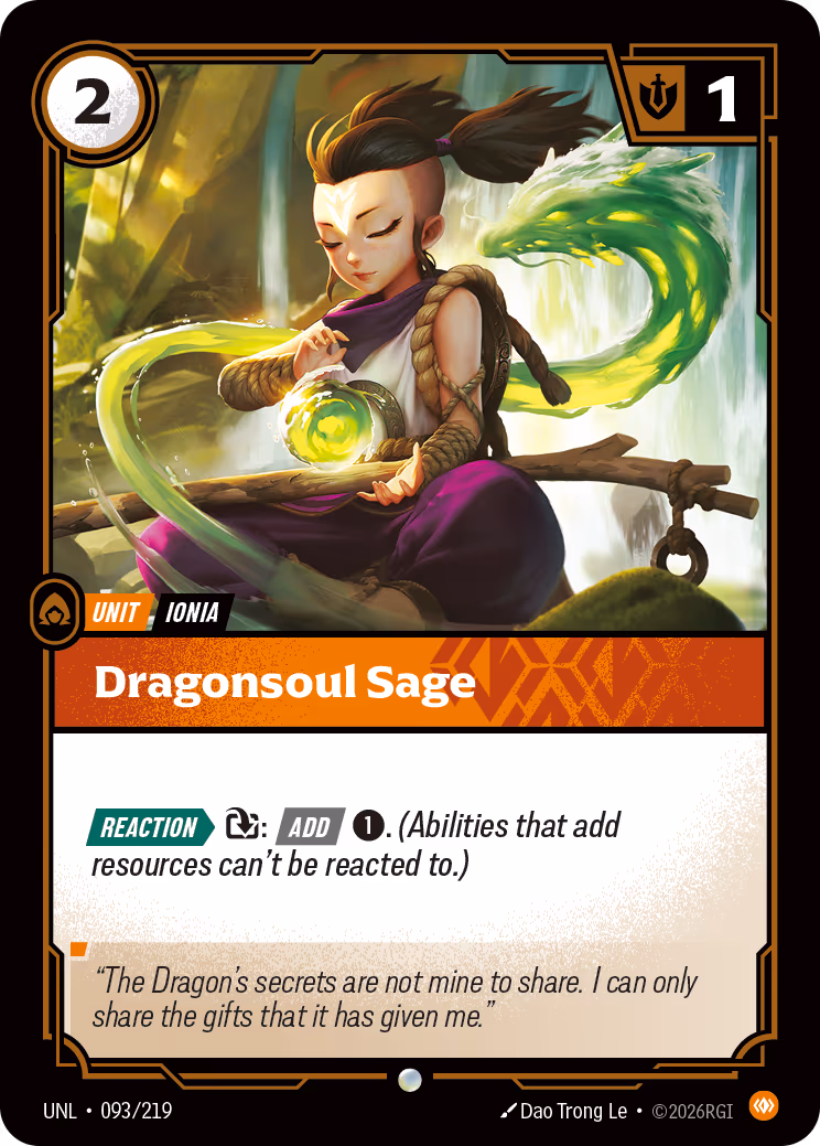 Dragonsoul Sage UNL-093 Riftbound card
