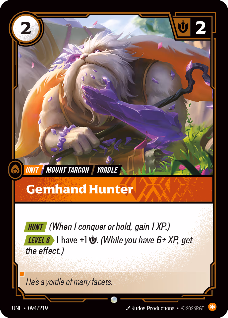 Gemhand Hunter UNL-094 Riftbound card