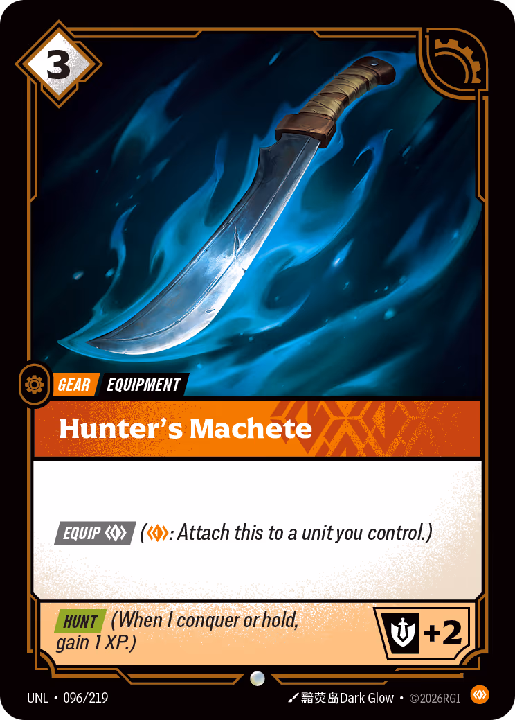 Hunter's Machete UNL-096 Riftbound card