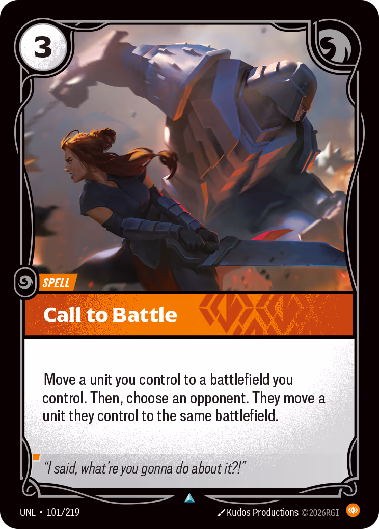 Call to Battle UNL-101 Riftbound card