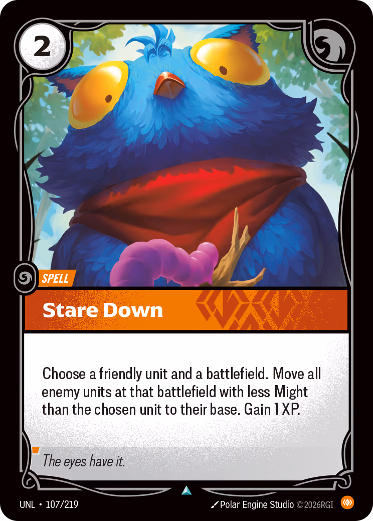 Stare Down UNL-107 Riftbound card