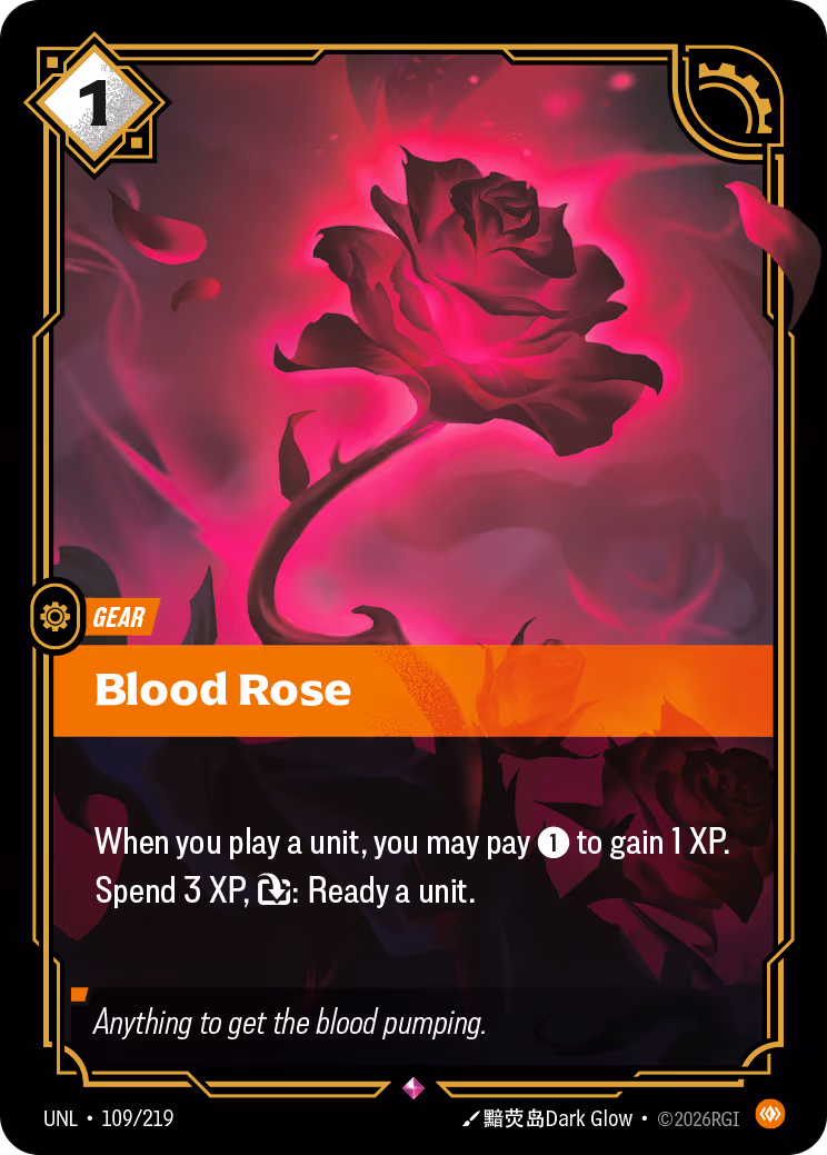 Blood Rose UNL-109 Riftbound card