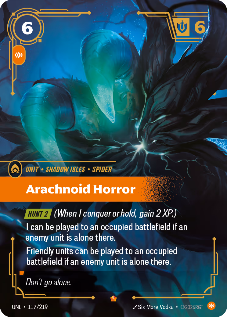 Arachnoid Horror UNL-117 Riftbound card