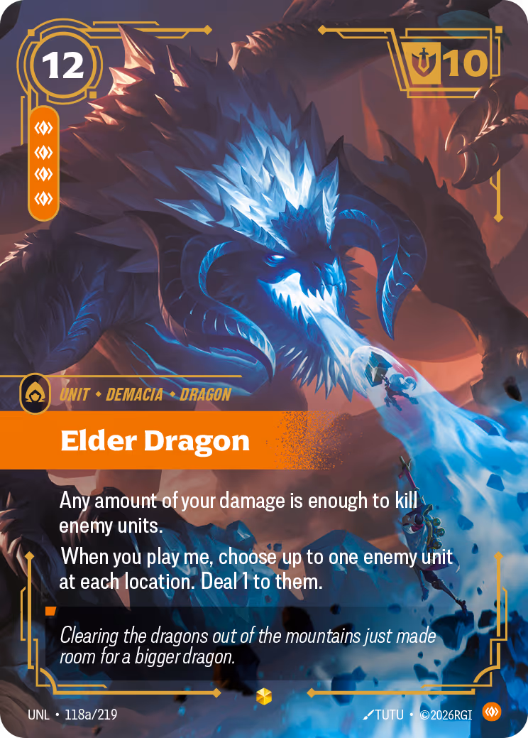 Elder Dragon UNL-118A Riftbound card