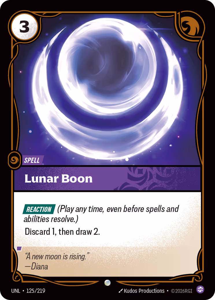 Lunar Boon UNL-125 Riftbound card