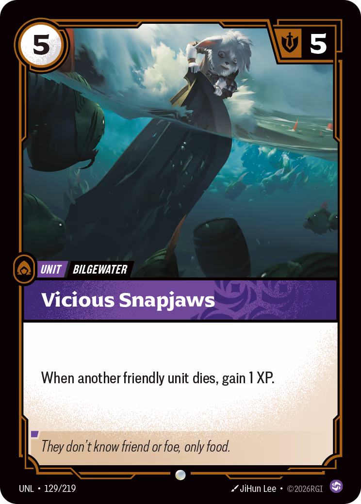 Vicious Snapjaws UNL-129 Riftbound card