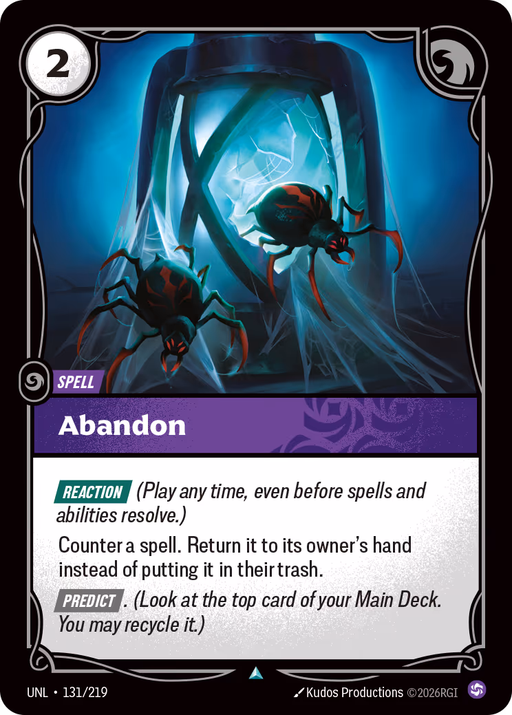 Abandon UNL-131 Riftbound card