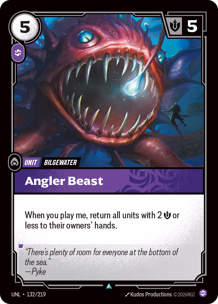 Angler Beast UNL-132 Riftbound card