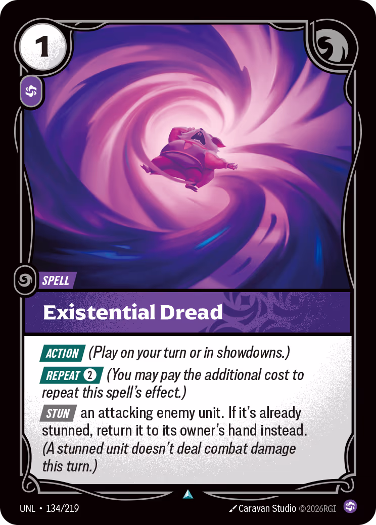 Existential Dread UNL-134 Riftbound card