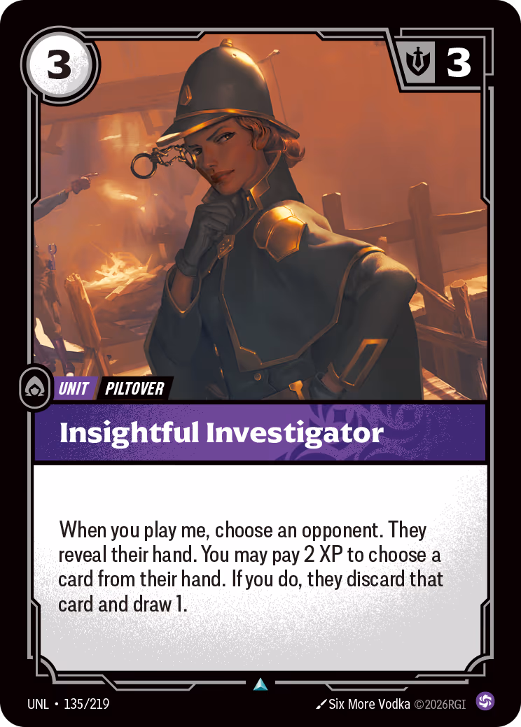 Insightful Investigator UNL-135 Riftbound card