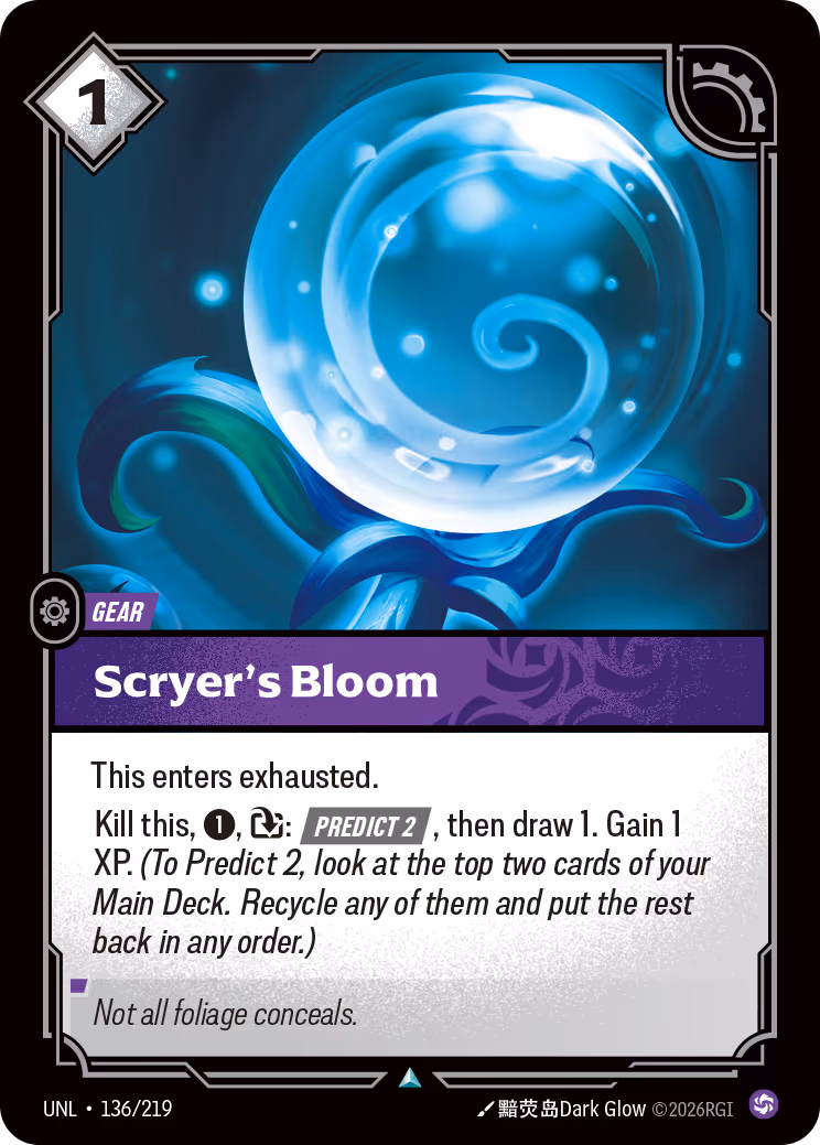 Scryer's Bloom UNL-136 Riftbound card