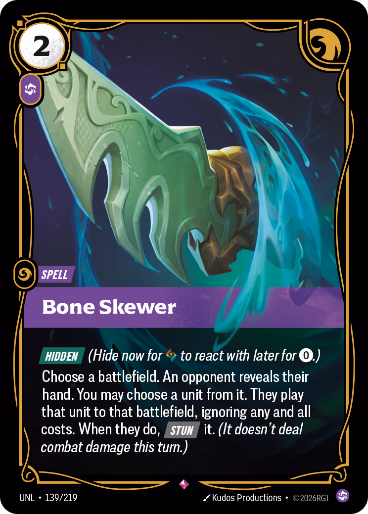 Bone Skewer UNL-139 Riftbound card