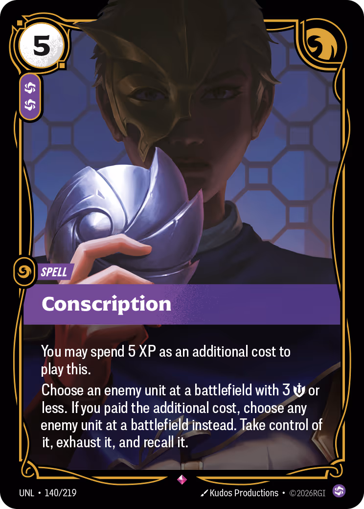 Conscription UNL-140 Riftbound card