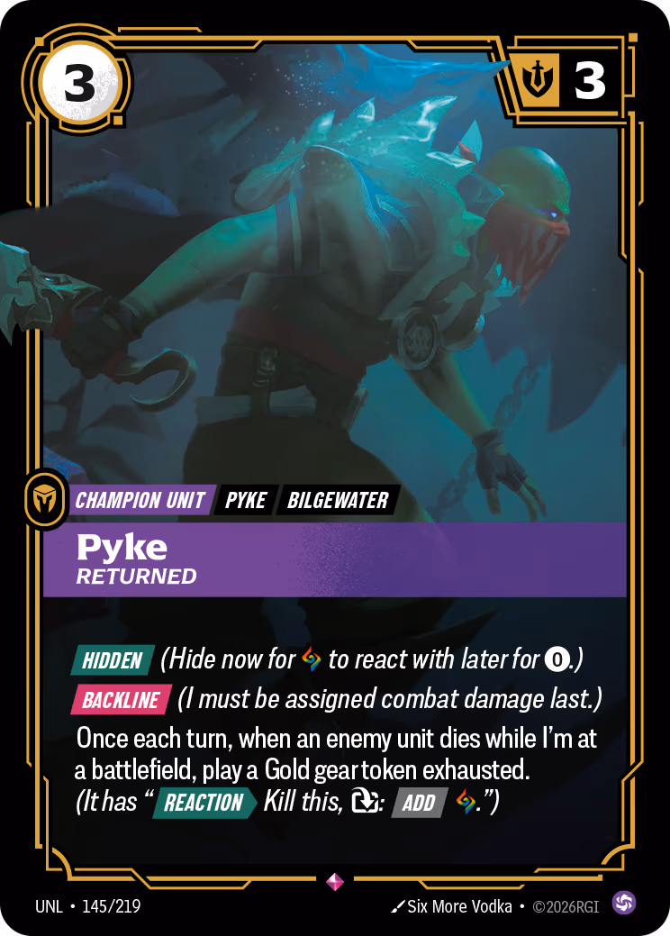 Pyke - Returned UNL-145 Riftbound card