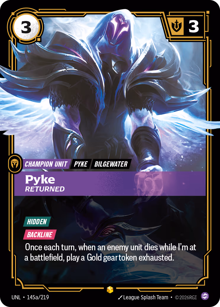 Pyke - Returned UNL-145A Riftbound card