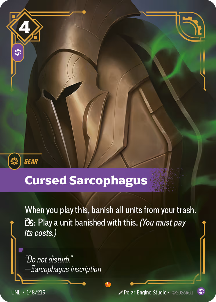 Cursed Sarcophagus UNL-148 Riftbound card