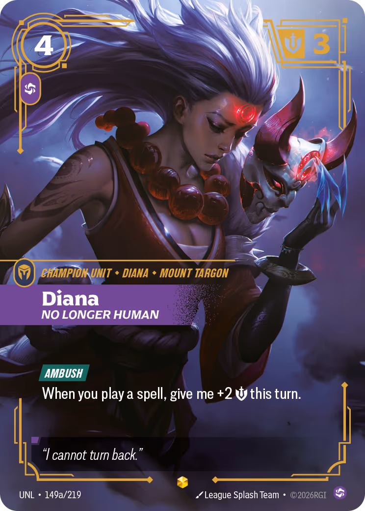 Diana - No Longer Human UNL-149A Riftbound card