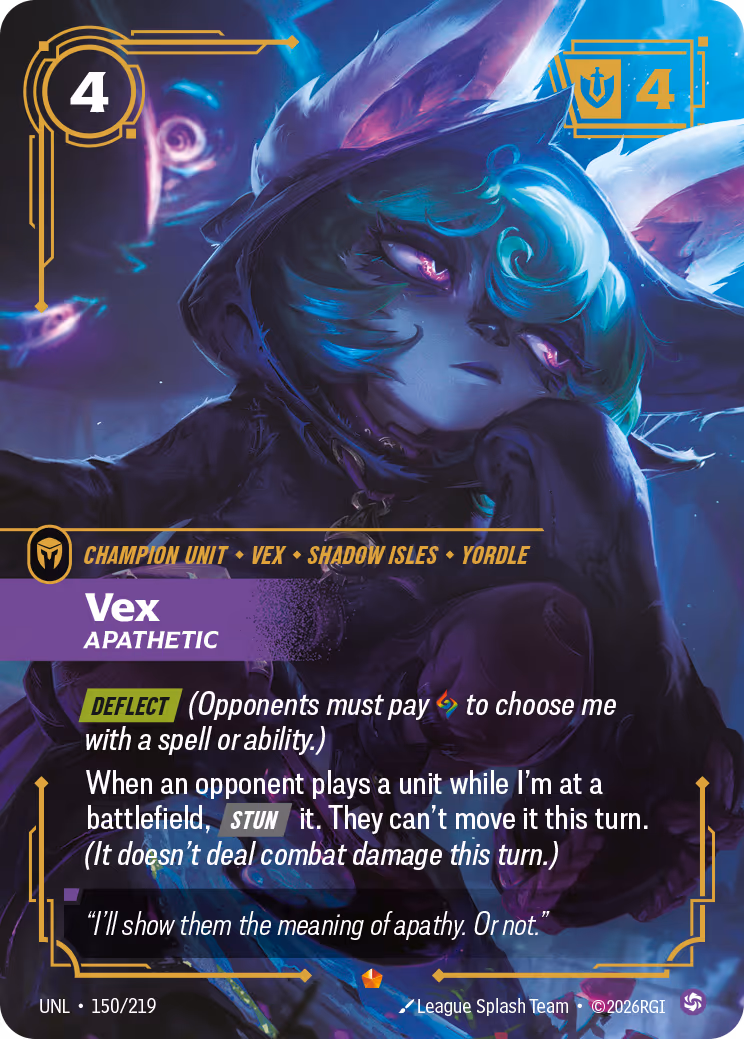 Vex - Apathetic UNL-150 Riftbound card