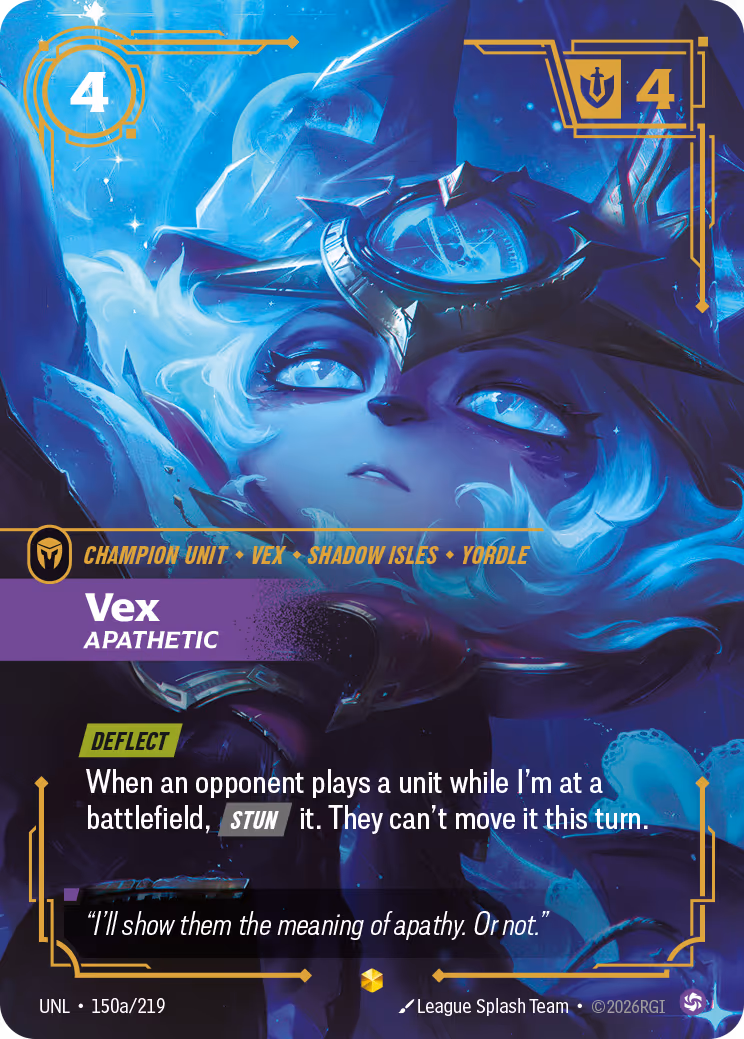 Vex - Apathetic UNL-150A Riftbound card