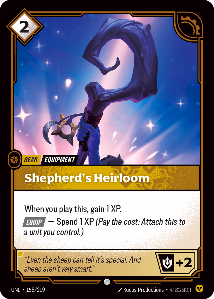 Shepherd's Heirloom UNL-158 Riftbound card