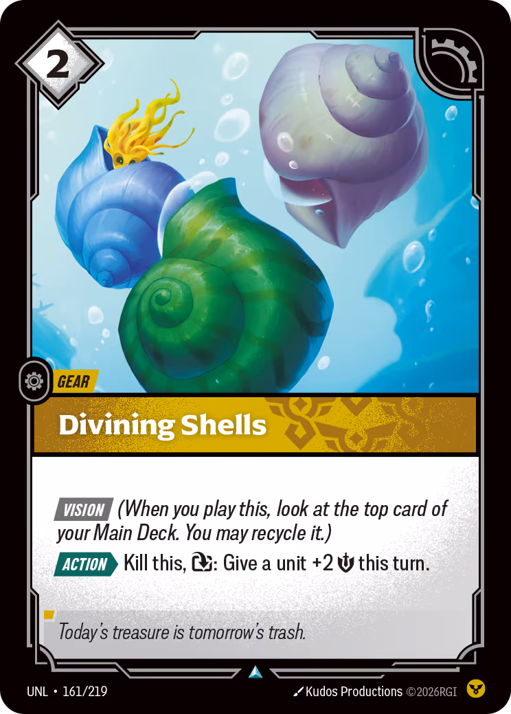 Divining Shells UNL-161 Riftbound card