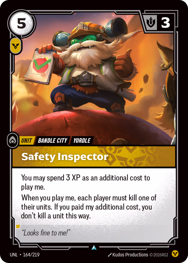 Safety Inspector UNL-164 Riftbound card