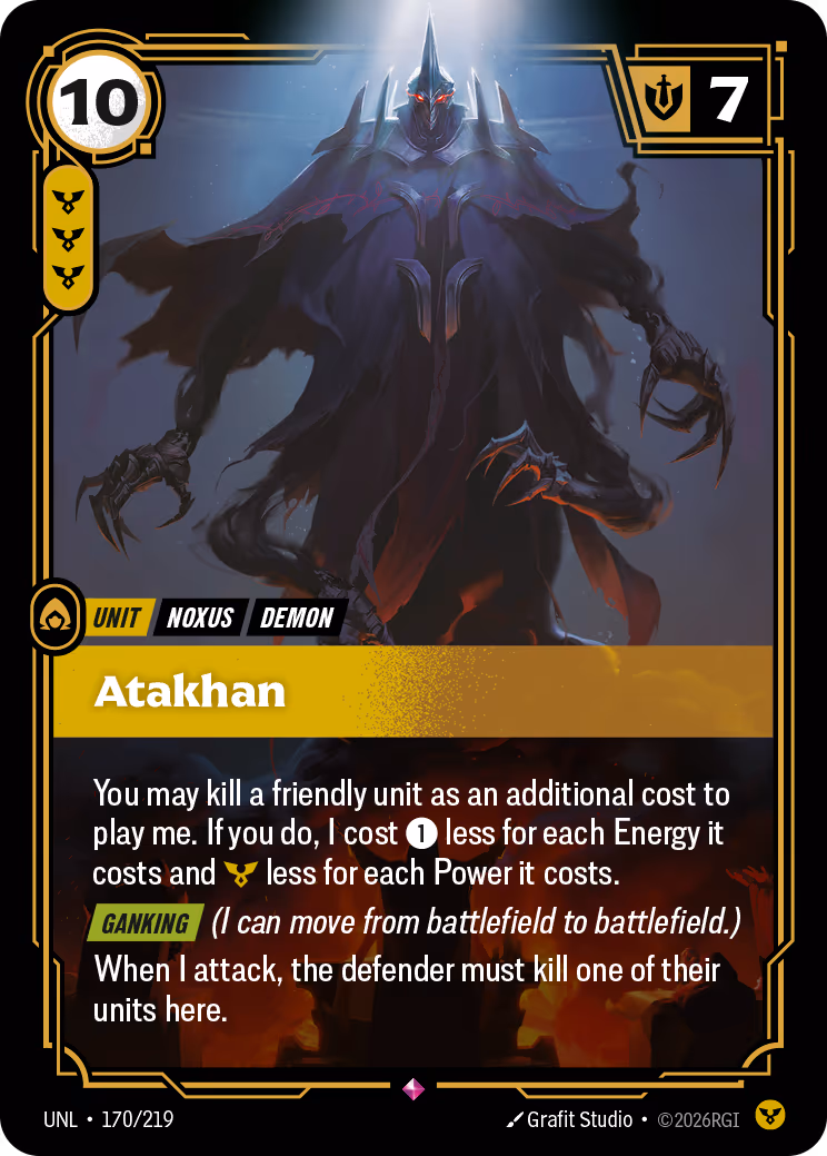 Atakhan UNL-170 Riftbound card
