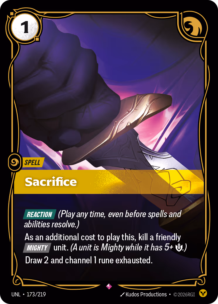 Sacrifice UNL-173 Riftbound card