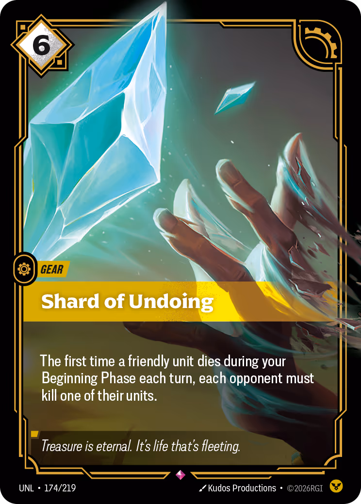Shard of Undoing UNL-174 Riftbound card
