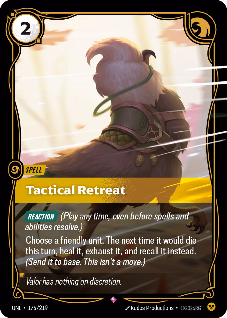 Tactical Retreat UNL-175 Riftbound card
