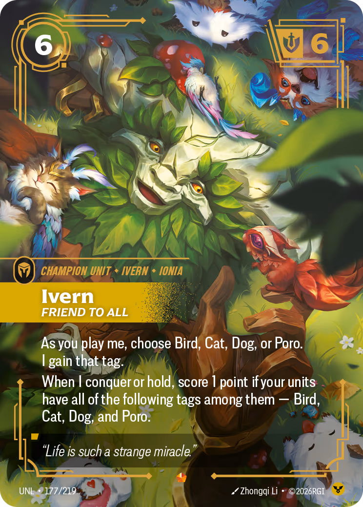 Ivern - Friend to All UNL-177 Riftbound card