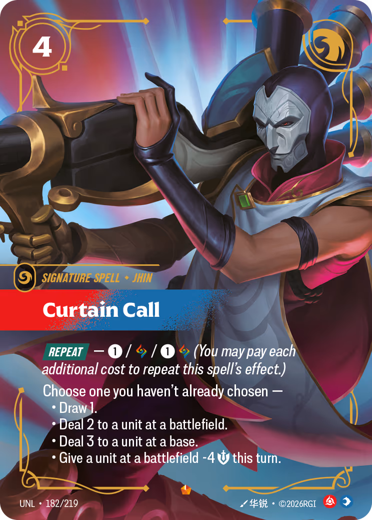 Curtain Call UNL-182 Riftbound card
