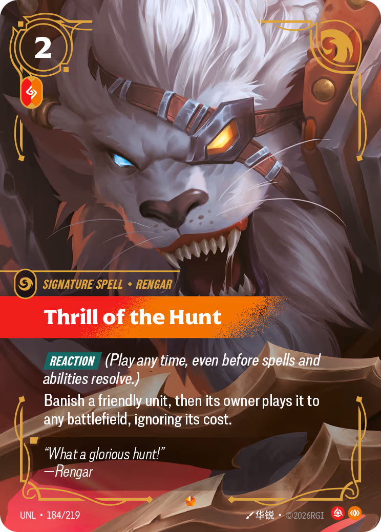 Thrill of the Hunt UNL-184 Riftbound card