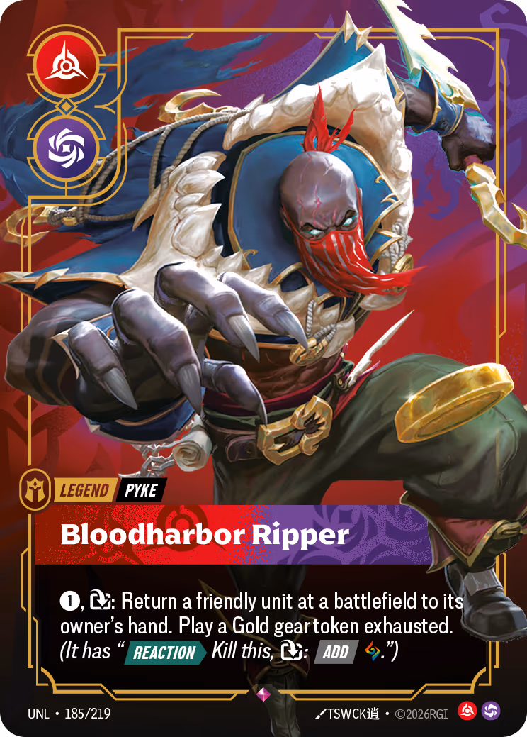 Pyke - Bloodharbor Ripper UNL-185 Riftbound card
