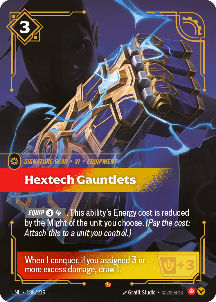 Hextech Gauntlets UNL-188 Riftbound card