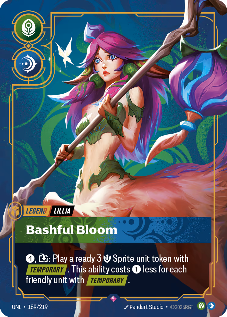 Lillia - Bashful Bloom UNL-189 Riftbound card
