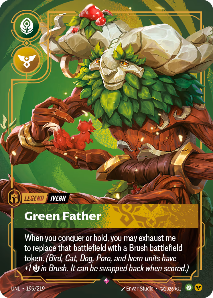 Ivern - Green Father UNL-195 Riftbound card
