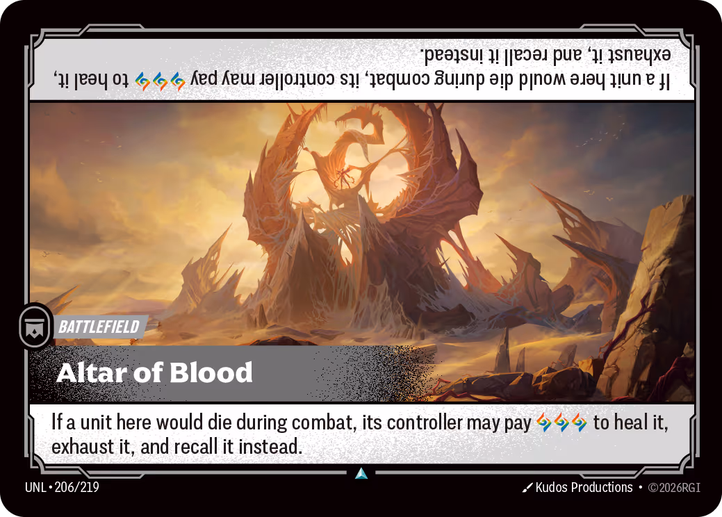 Altar of Blood UNL-206 Riftbound card