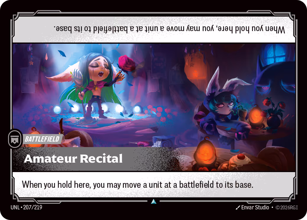 Amateur Recital UNL-207 Riftbound card