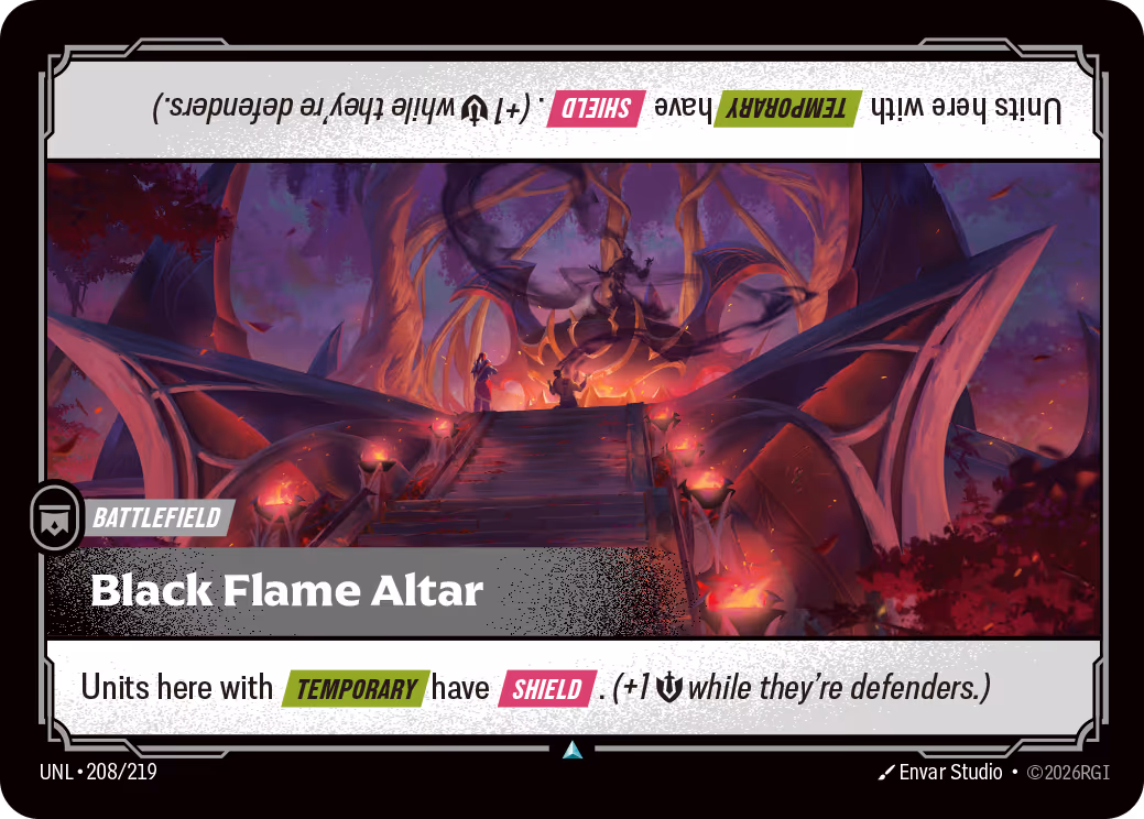 Black Flame Altar UNL-208 Riftbound card