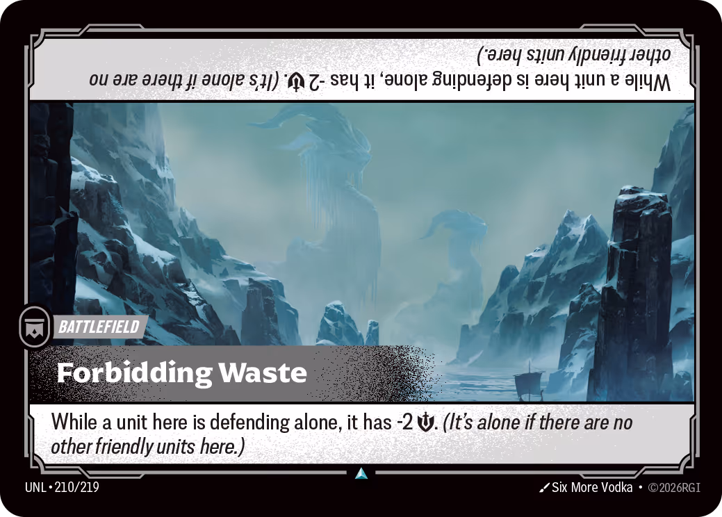 Forbidding Waste UNL-210 Riftbound card