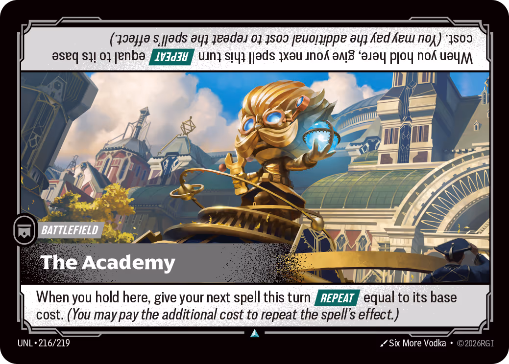 The Academy UNL-216 Riftbound card