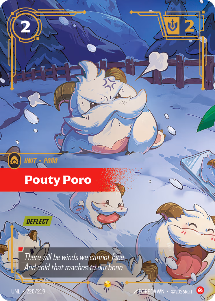 Pouty Poro UNL-220 Riftbound card