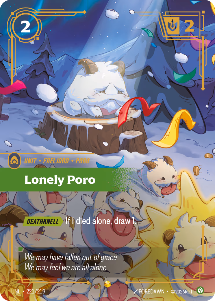 Lonely Poro UNL-221 Riftbound card