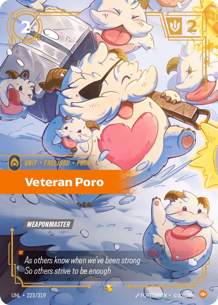 Veteran Poro UNL-223 Riftbound card
