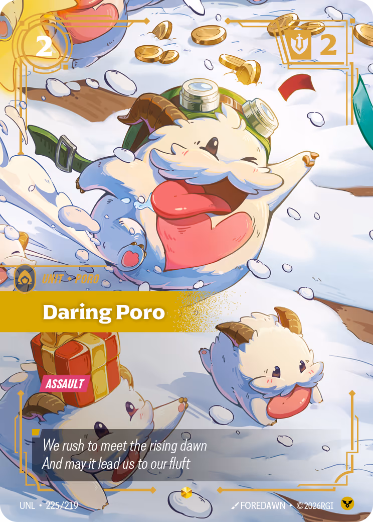 Daring Poro UNL-225 Riftbound card