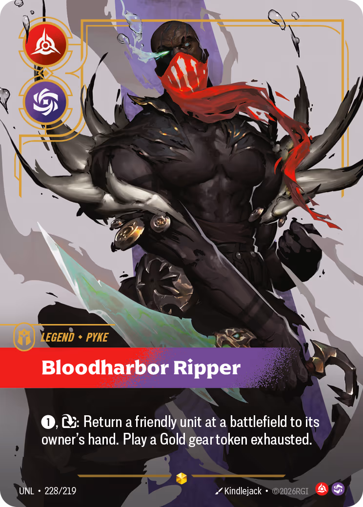 Pyke - Bloodharbor Ripper UNL-228 Riftbound card