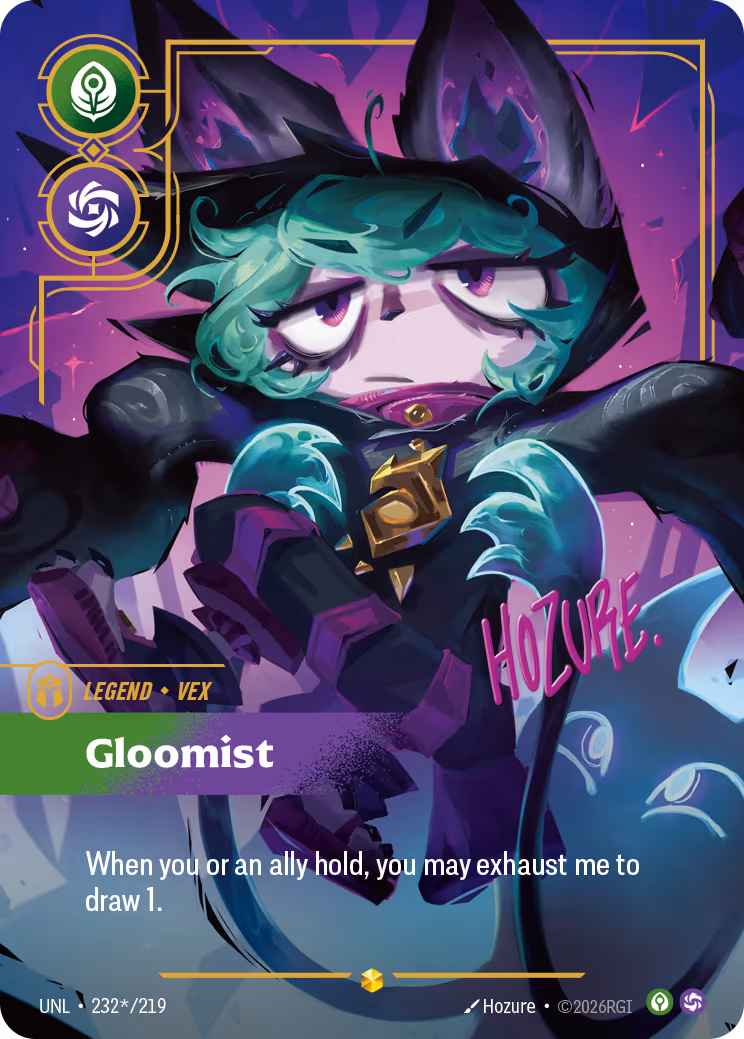 Vex - Gloomist UNL-232* Riftbound card