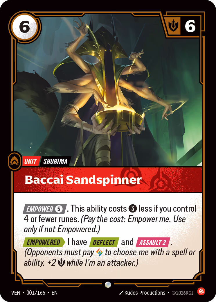 Baccai Sandspinner VEN-001-166 Riftbound card