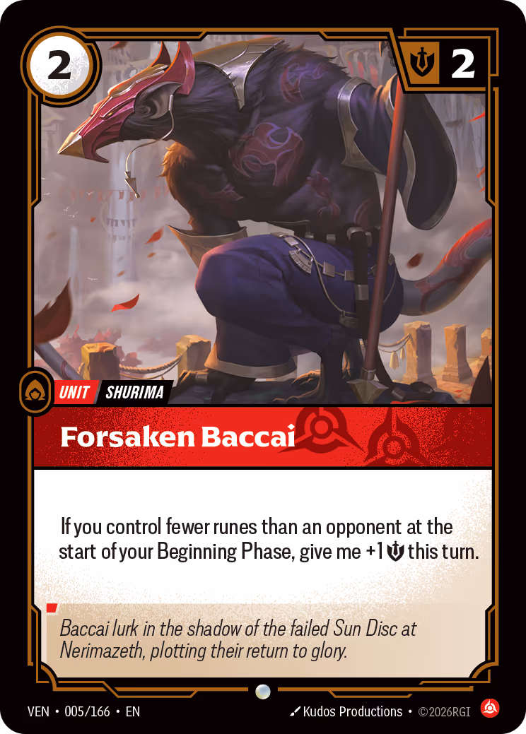Forsaken Baccai VEN-005-166 Riftbound card